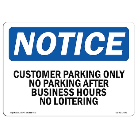 Signmission Safety Sign, OSHA Notice, 3.5" Height, 5" Width, OSHA-No-Loitering-Sign-, Landscape, 10PK OS-NS-D-35-L-17049-10PK